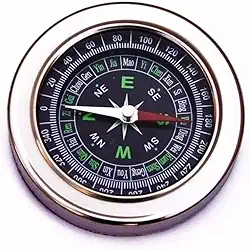 Bússola Analógica LP57 - CenterCoisas - Plástico - Brilha no escuro, Lente de aumento - Bússola