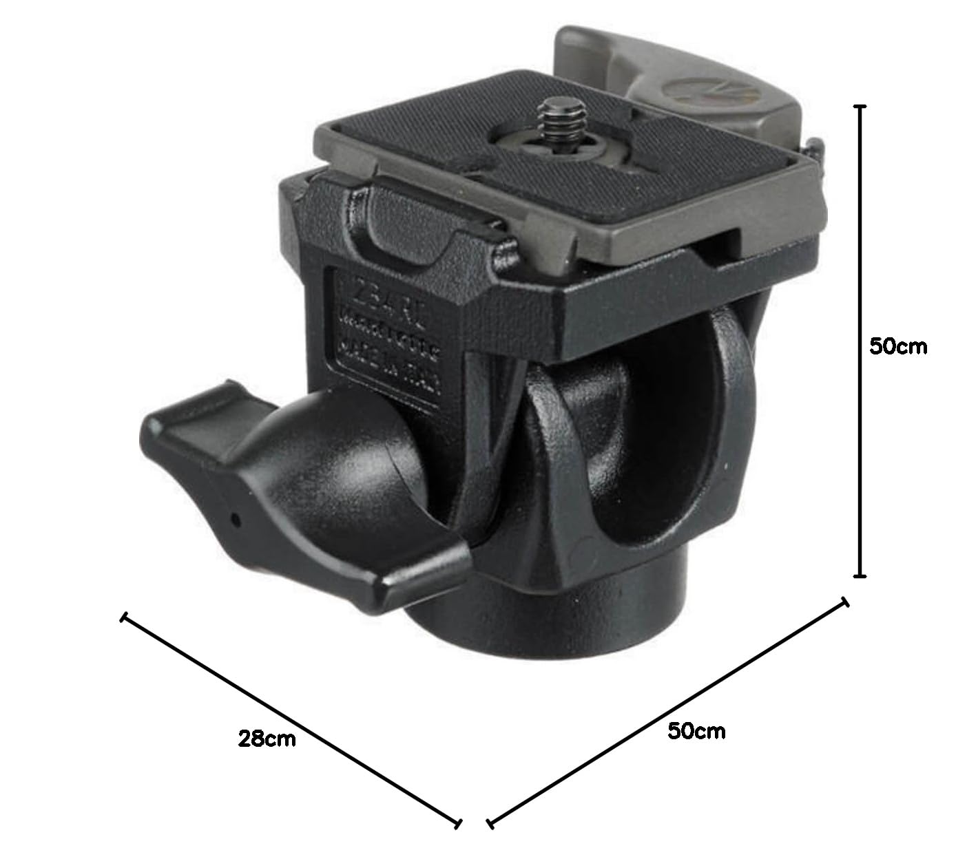 Manfrotto 234RC - Cabeza rápida de Aluminio para monopodo, Color Negro