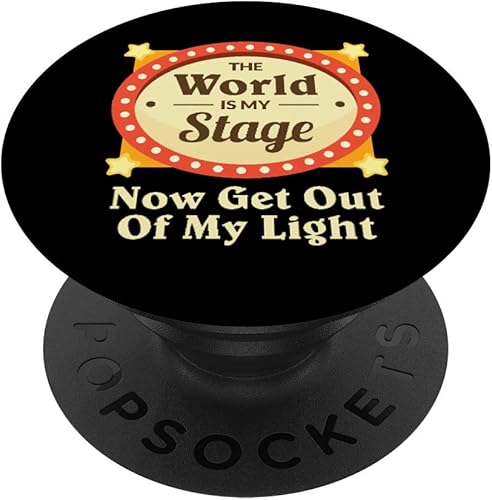 Funny World is my Stage Actor Theatre Nerd Thespian Gift PopSockets - Soporte para teléfonos y tabletas