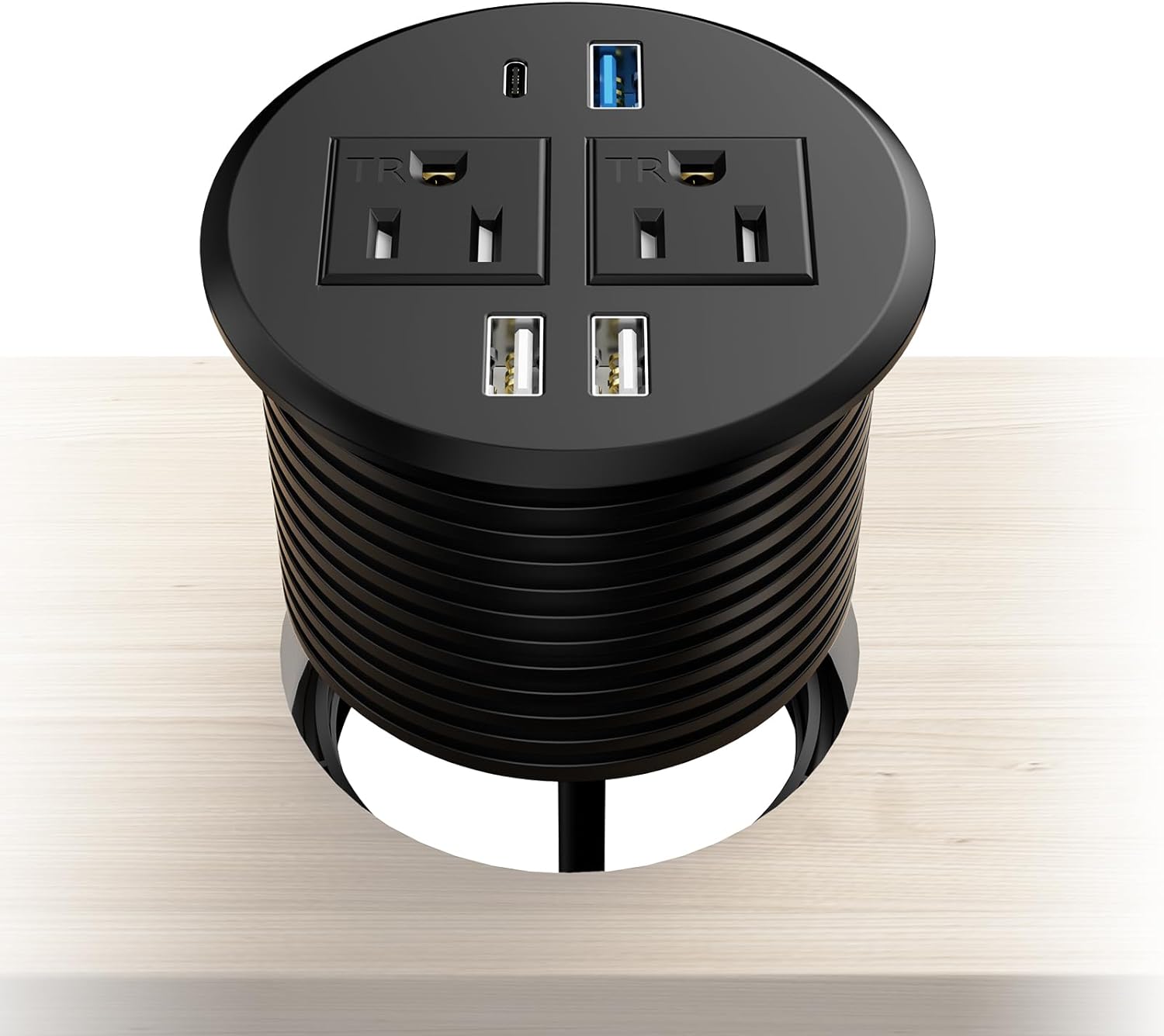 BTU Desktop Power Grommet with PD 20W Fast Charging USB C
