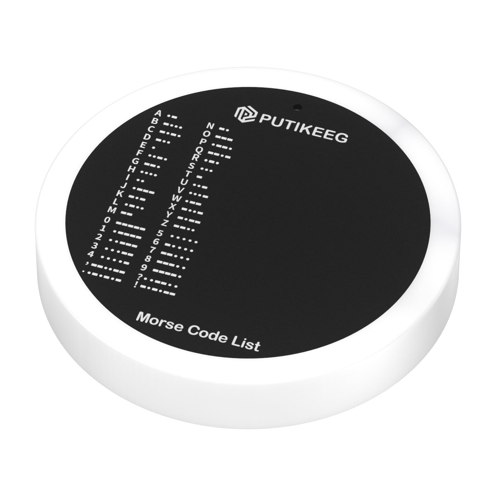 PUTIKEEG Morse Code Round Table Key morse code List Learning Shortwave Radio (White)