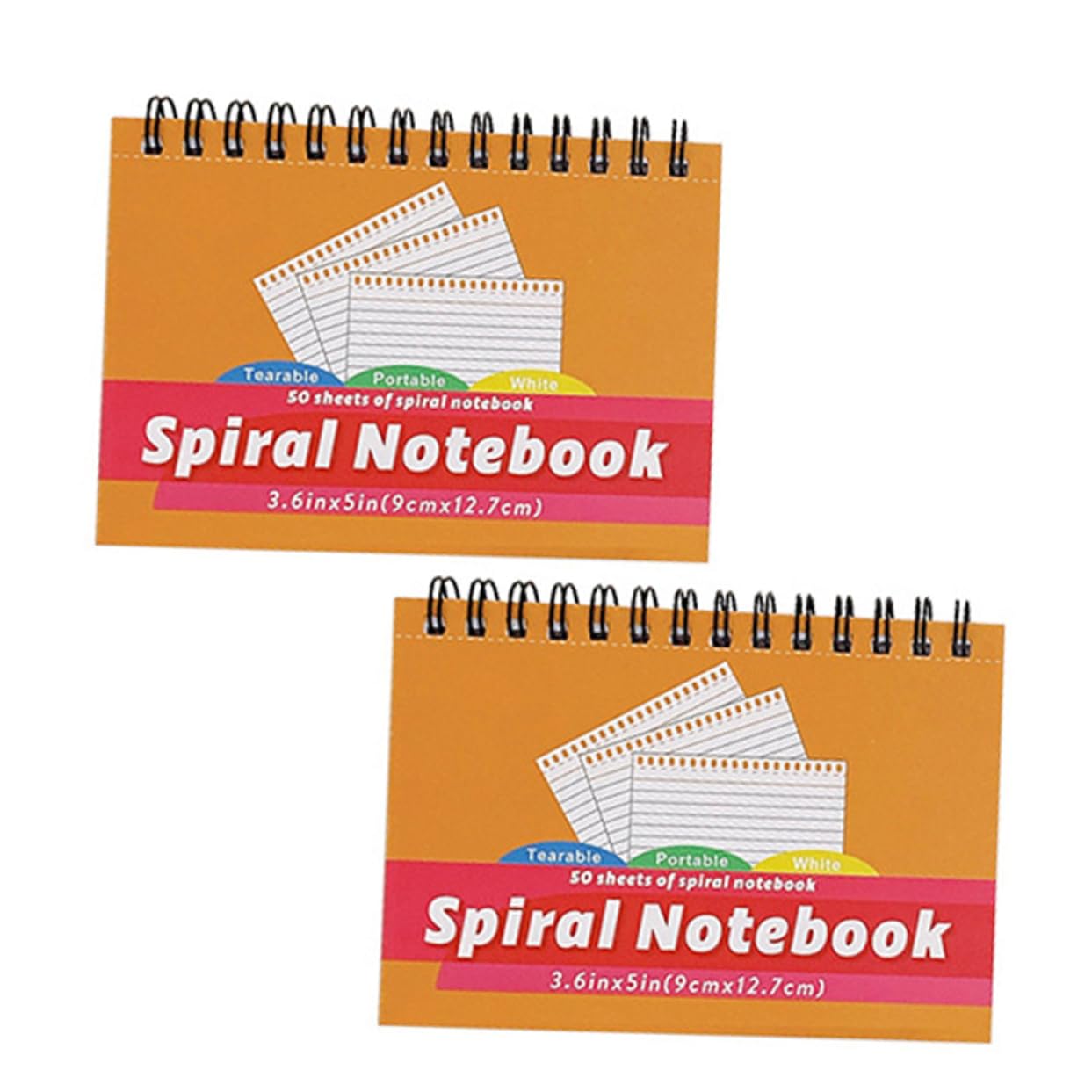 VILLCASE 5 Pièces 2 notes autocollantes sur fiche cahier enroulé cahier de campus spirale notes enseignant de blocs-s multi-usages blocs-s pratiques Papier