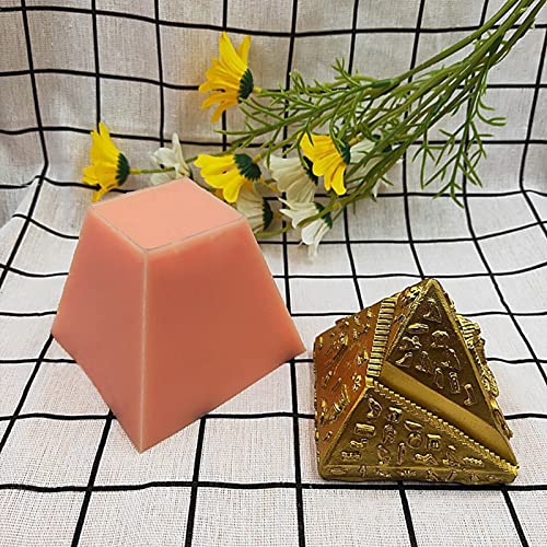 Yeahii 3D Egyptian Pyramid Silicone Candle Mold Handmade Fondant Plaster Mould For Diy Soap Chocolate Ice Cream Molds Dessert #TOP5