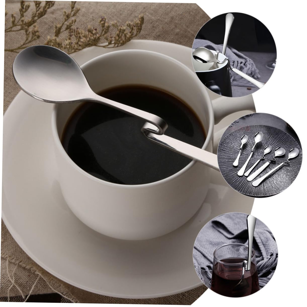 Lot De 4 Cuillères En Bois De Hêtre Massif - Ustensiles De Cuisine