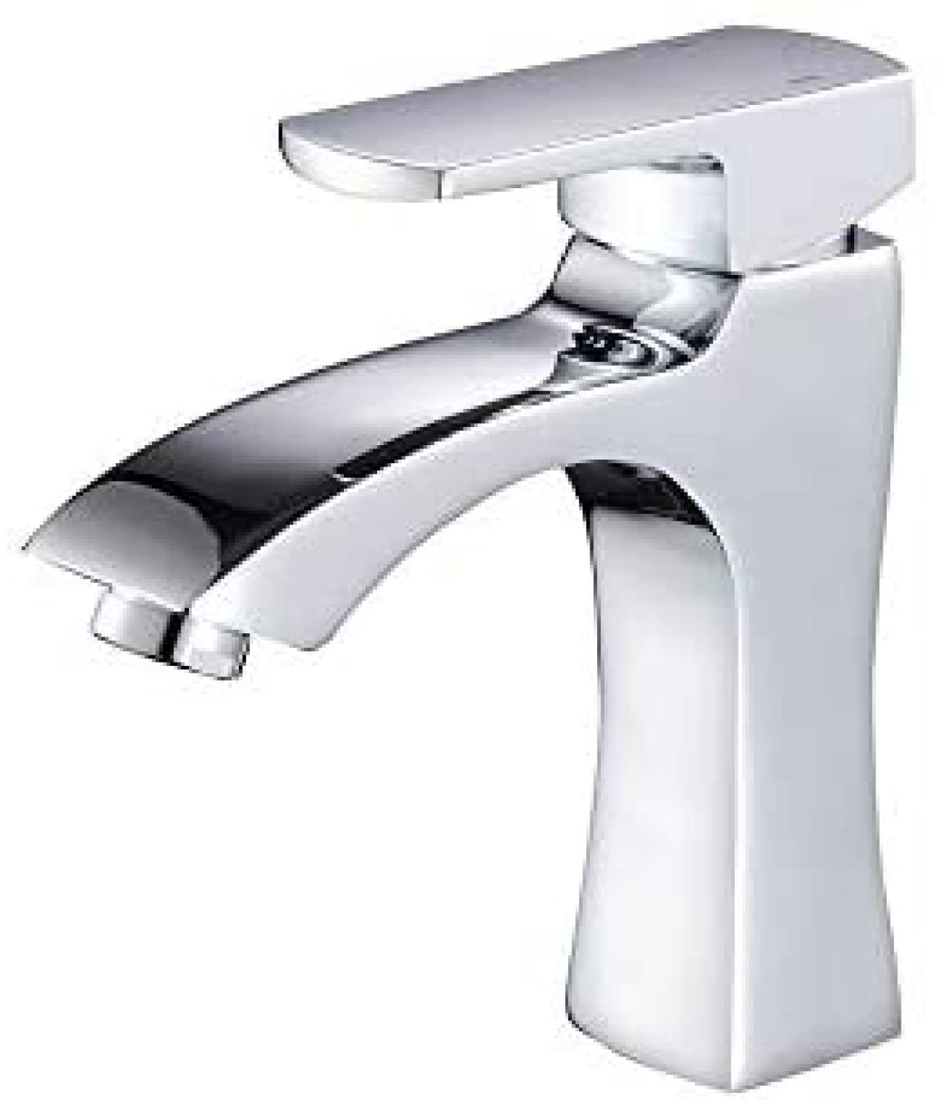 Robinet cuisine design épuré chrome brillant miroir haute résistance