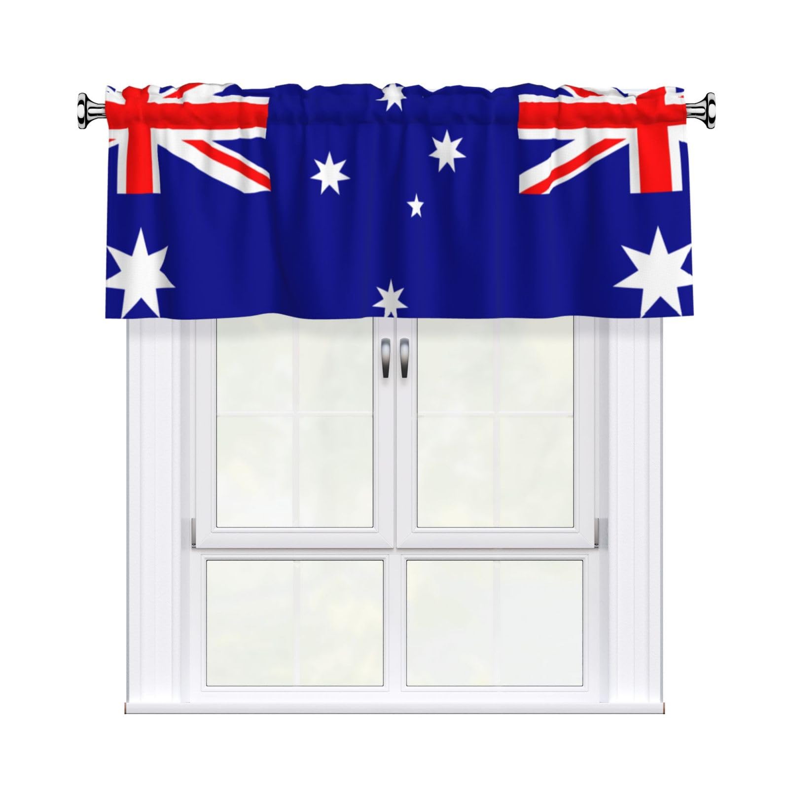 YYHHAOFA Australian flag Prints Durable Kitchen Window Layer – 54x18 Inch 100% Polyester Valance with Precision Construction