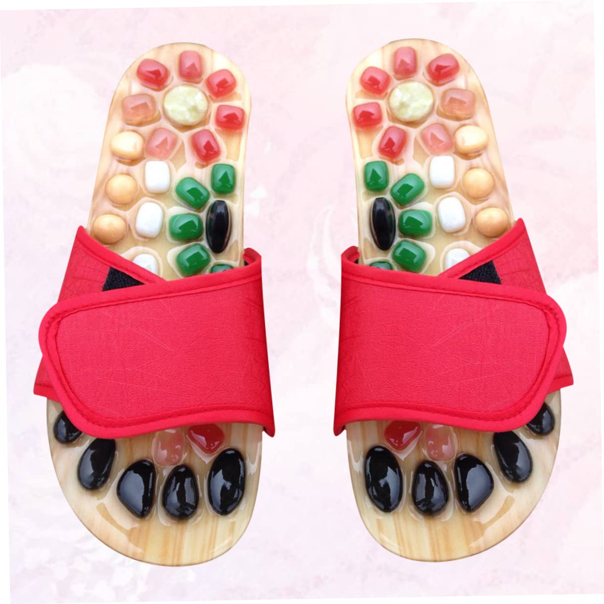 Akupressur Massage Sandalen Größe 41-42 aus Pu Eva Rot