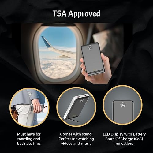 Miniatura 9 de Banco de energía magnético de 10000 mAh, cargador portátil inalámbrico de carga rápida para iPhone, banco de energía inalámbrico compatible con