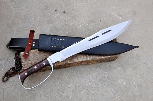 Miniatura 2 de Cuchillo de machete D-Guard de 18 pulgadas - Cuchillo de machete - Machete hecho a mano - Equilibrio de agua templada - Listo para usar - Cuchillos