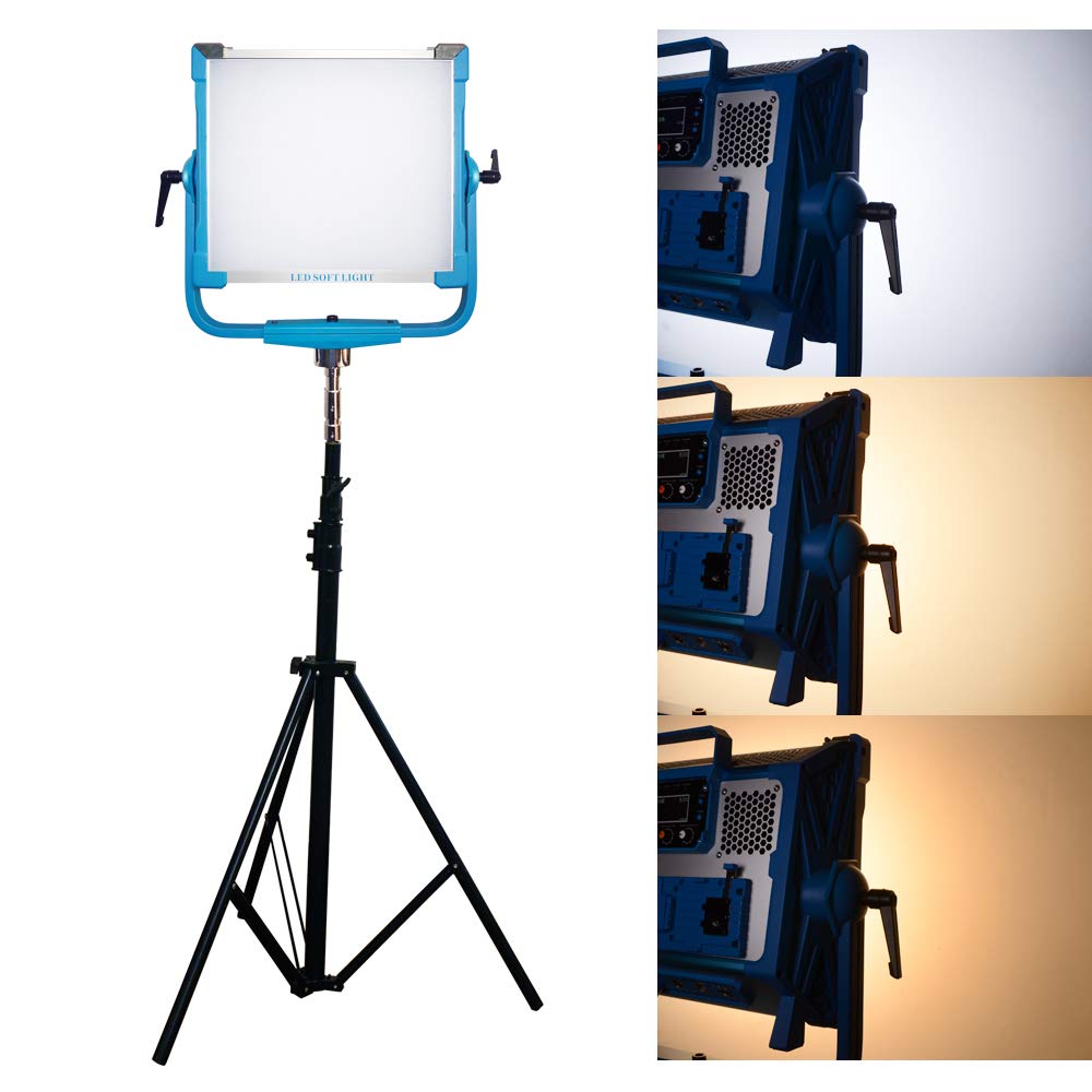 Kit di illuminazione video a LED con telecomando, pannello LED grande RGB + supporto, 200 W, 2800 K-9990 K, CRI95+, luce da studio, live streaming, fotografia, riprese video (AI2000C)
