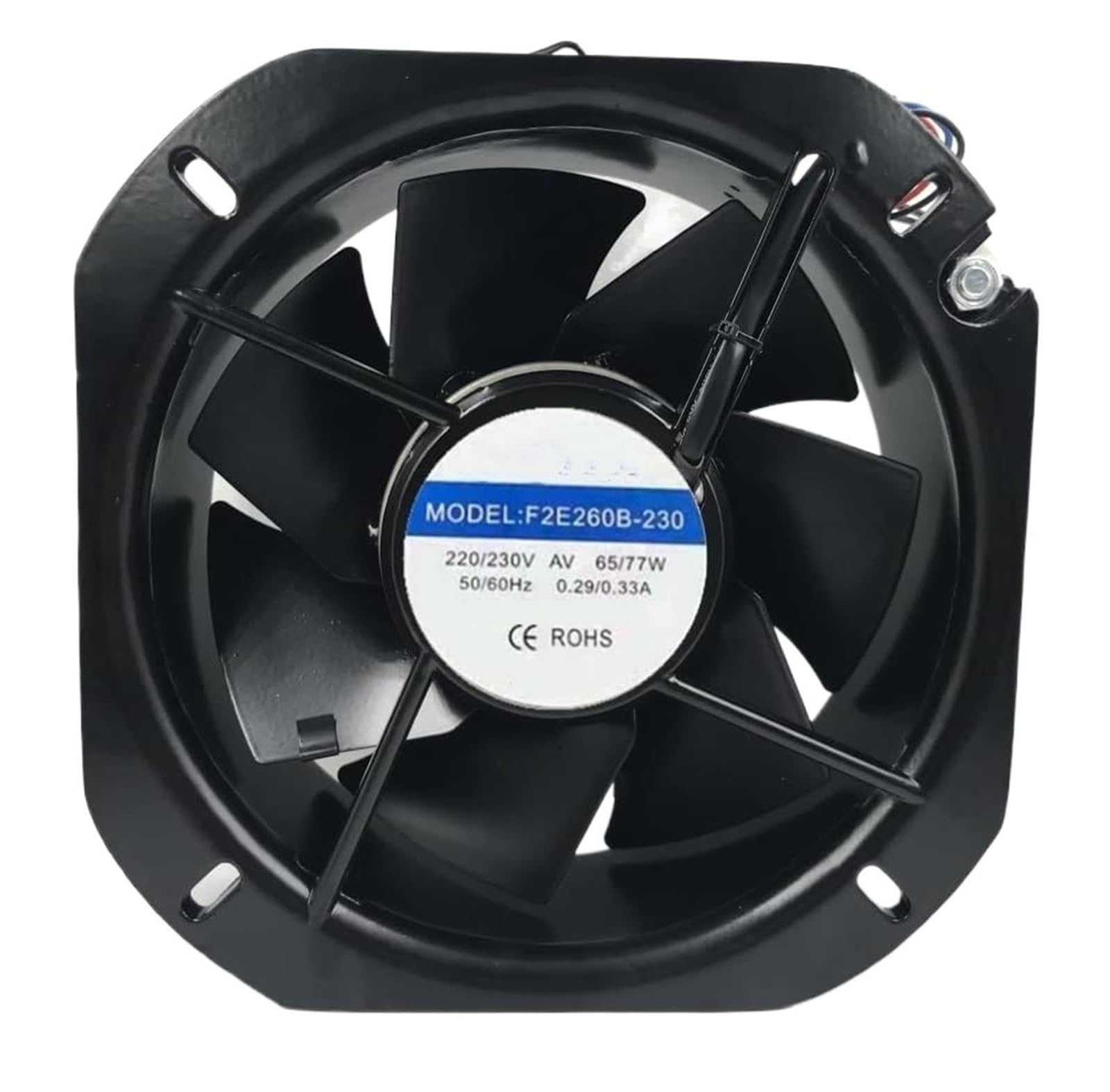 YMUGUEGH 22580 220V F2E-260B-230 Cooling Fan(Black frame)