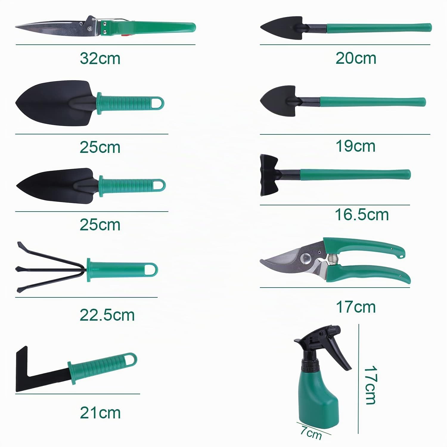 11PCS Kit di Attrezzi da Giardinaggio con i Guanti da Giardinaggio, Set di Attrezzi da Giardino con Custodia per Il Trasporto, Regalo da Giardino per Donna, Genitori, Giardinier