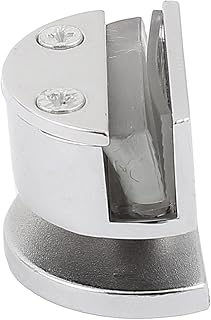 Aexit 360 Degree Fall Protection Zinc Alloy Glass Cabinet Clamp Clip Bracket Holder Safety Clips w Screws