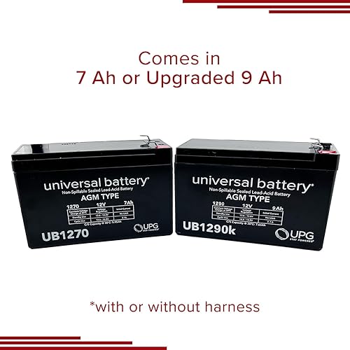 Miniatura 3 de AlveyTech Paquete de baterías selladas de plomo ácido de 36 voltios para Razor Rambler 16 (9 Ah con arnés), baterías recargables de ciclo profundo