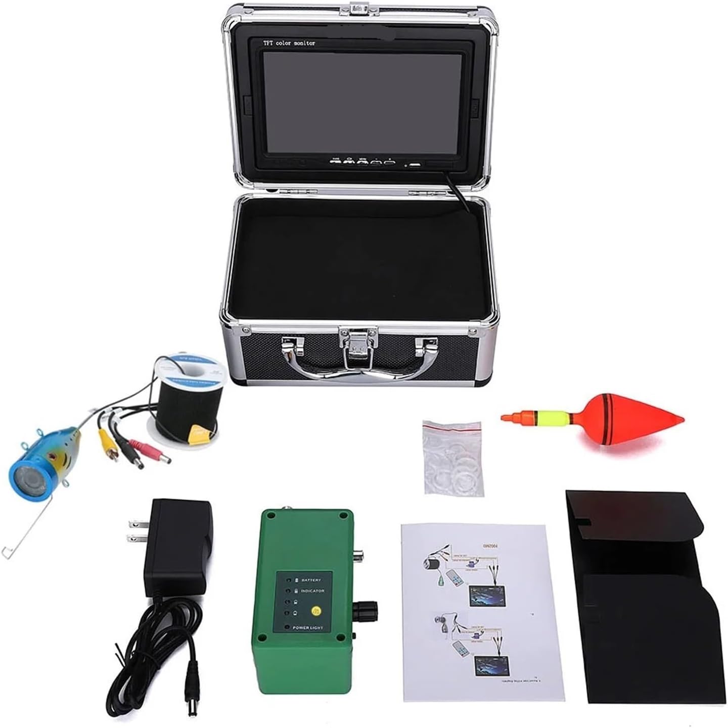 魚群探知機 水中釣りカメラ 7インチ 1000TVL 防水ビデオ 水中カメラ 30