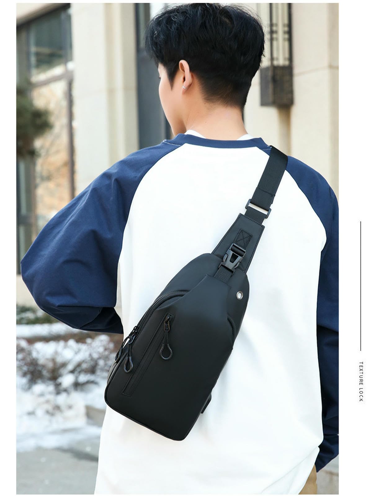 Bum Bag męska torba na klatkę piersiową, stylowa i prosta torba na ramię na zewnątrz podróżna przenośna torba na co dzień crossbody