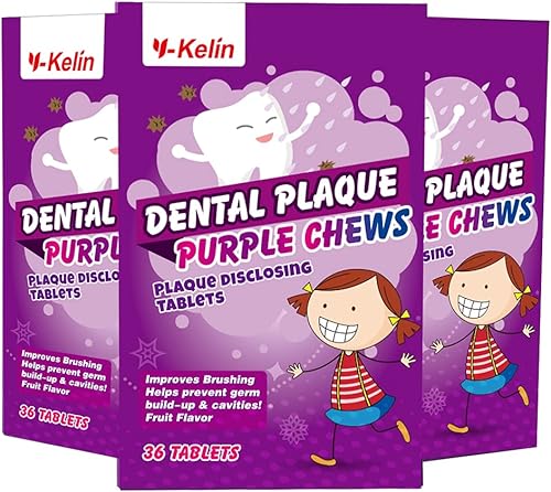 Miniatura 8 de Y-Kelin 36 tabletas indicadoras de placa dental, tabletas reveladoras de placa dental para niños o adultos, desarrollan buenos hábitos de cepillado