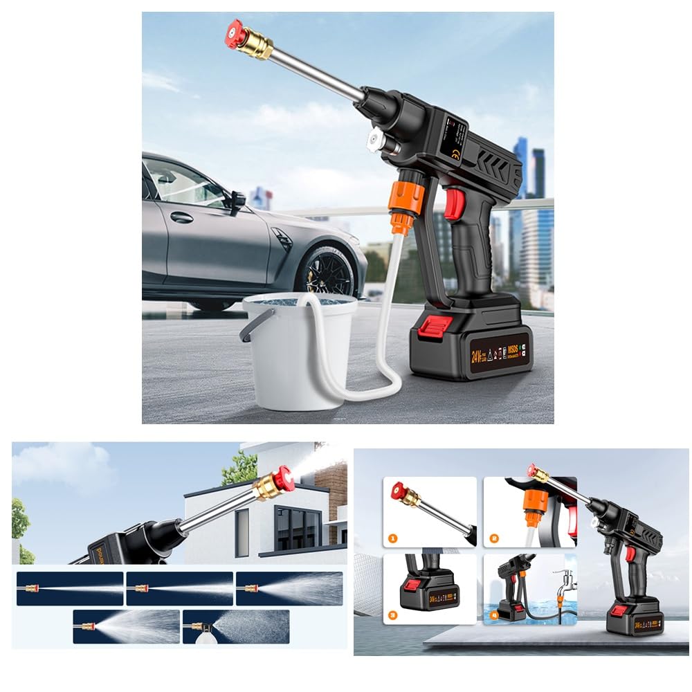 IDROPULITRICE PER GIARDINAGGIO LAVAGGIO AUTO MOTO SCOOTER PAVIMENTI PULIZIA CASA ANGOLI E FESSURE COMPATIBILE CON BUICK Pulitrice Pulivapor Idropulitore PORTATILE SENZA FILI A BATTERIA