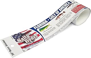 Salty Bones Gulf of America Florida Saltwater Lawsticker - 36" Sticker Ruler - Made in The USA - Updated for 2026 - Latest Version