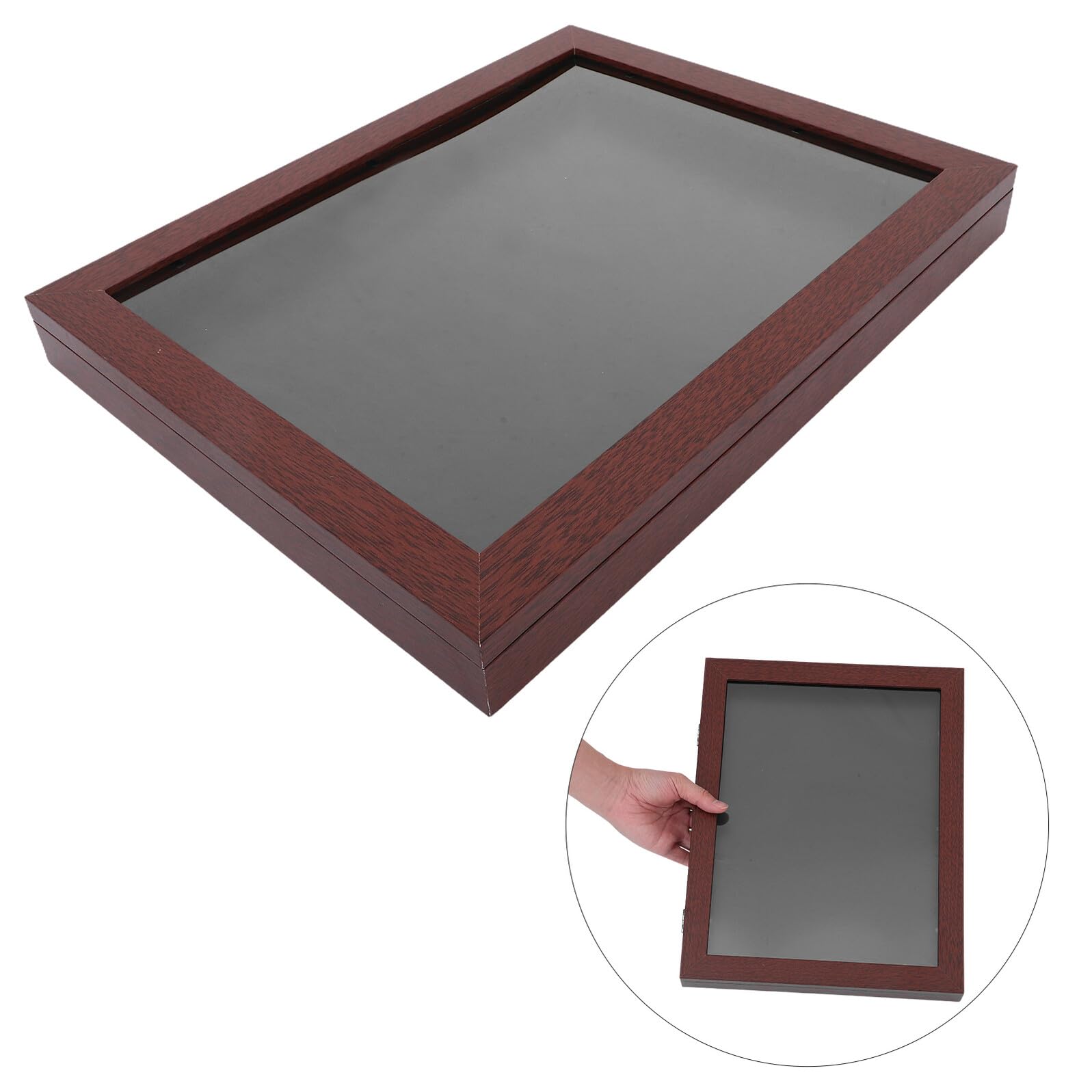 Uonlytech Marco de Fútbol Rectangular de Madera para Exhibición de Camisetas Deportivas Preservación a Largo Plazo Adecuado para Mostrar Uniformes en Pared
