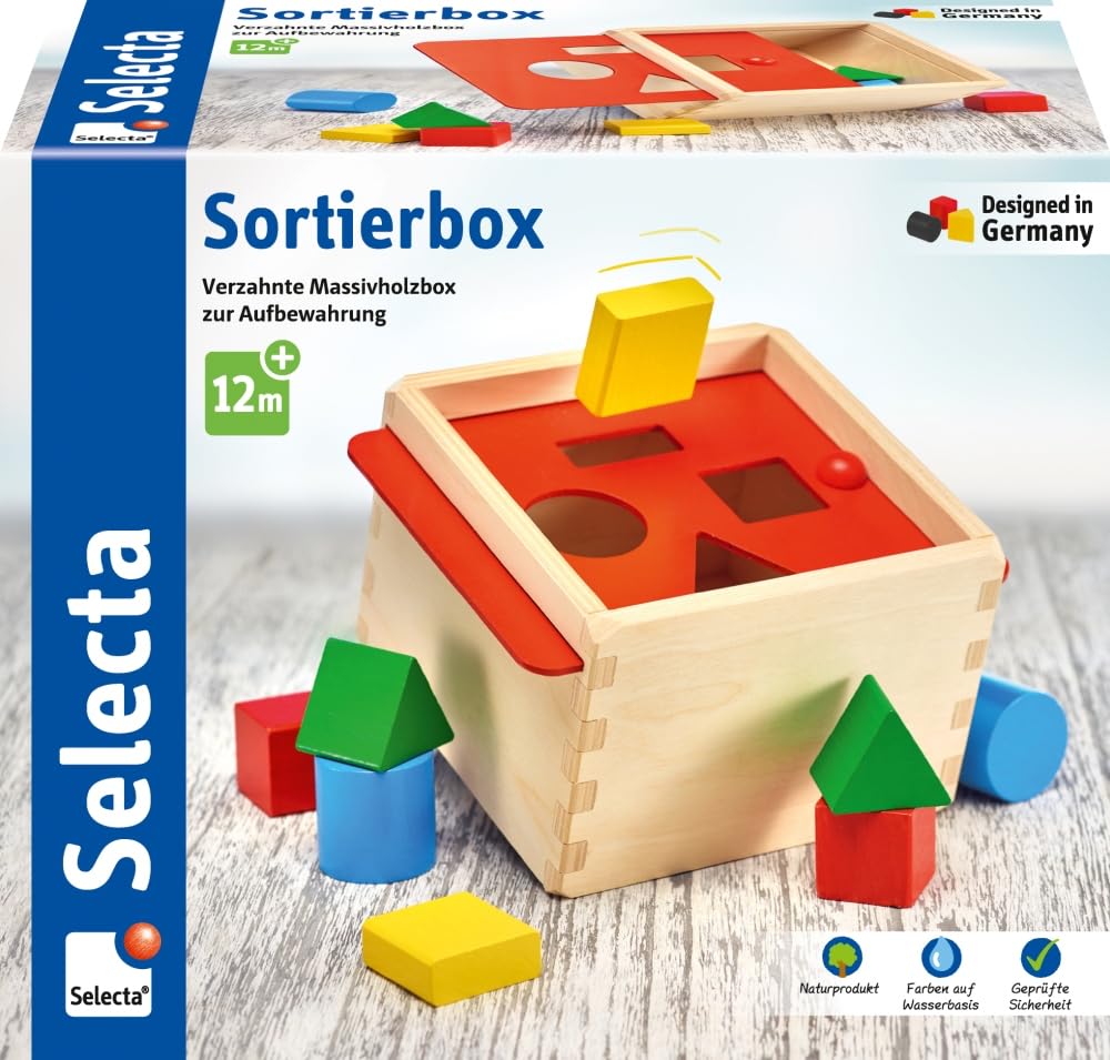 Selecta 61081 Limondo, Greifling mit Rassel aus Holz, 17 cm