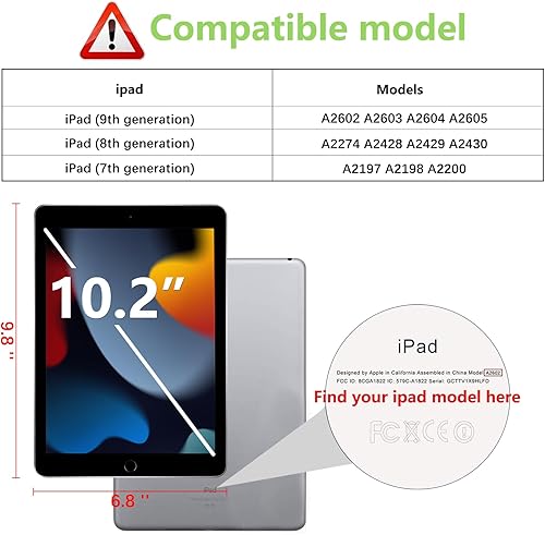 apiker 2 Pack Screen Protector for iPad 9th 8th 7th Generation 10.2 Inch, Tempered Glass Film for iPad 9 8 7 (2021/2020/2019), Case Friendly, Apple Pencil Compatible, High Response