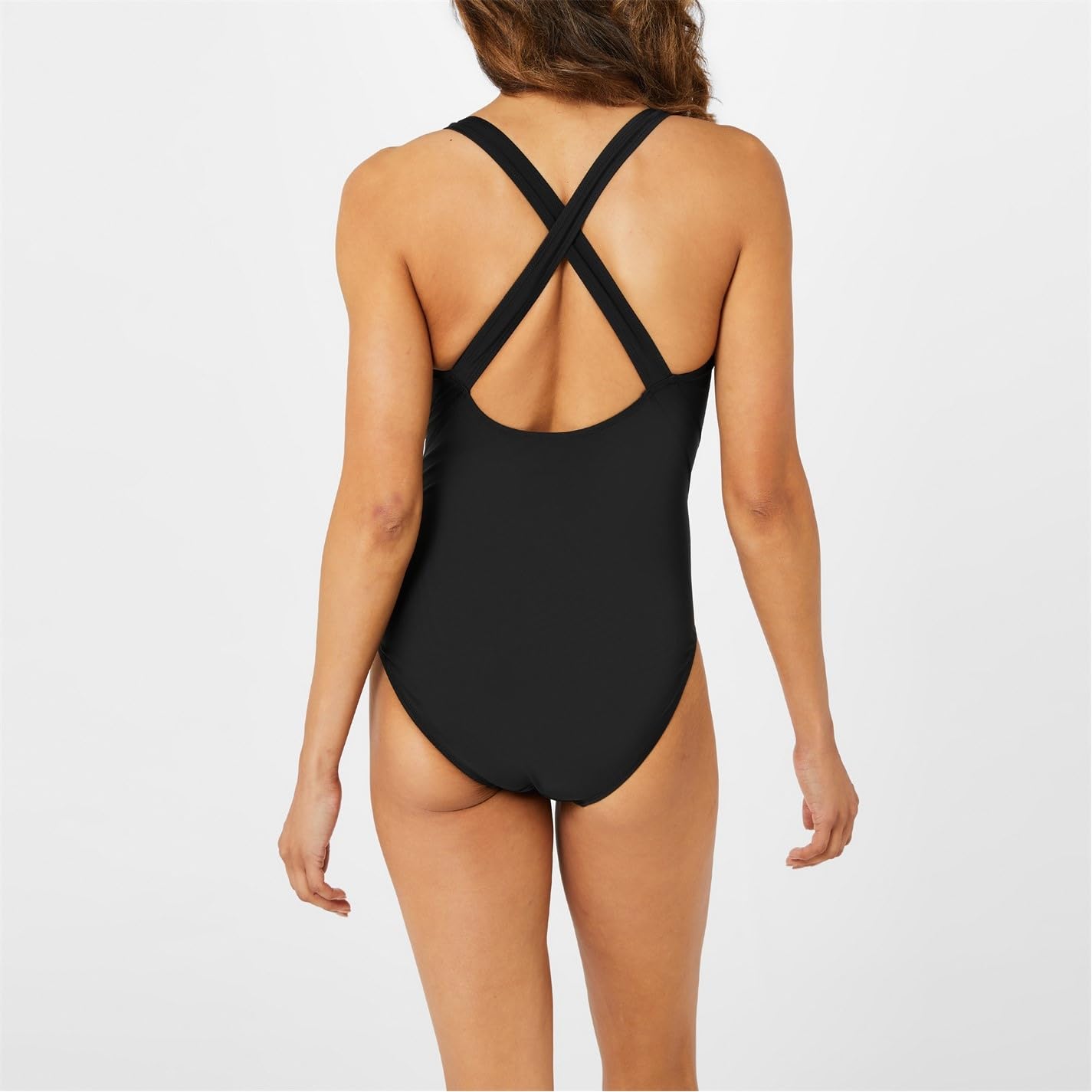 Slazenger Damen X Back Schwimmanzug Flatlocknähte Schwarz M
