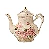 YOLIFE Ivory Rose Teapot with Infuser