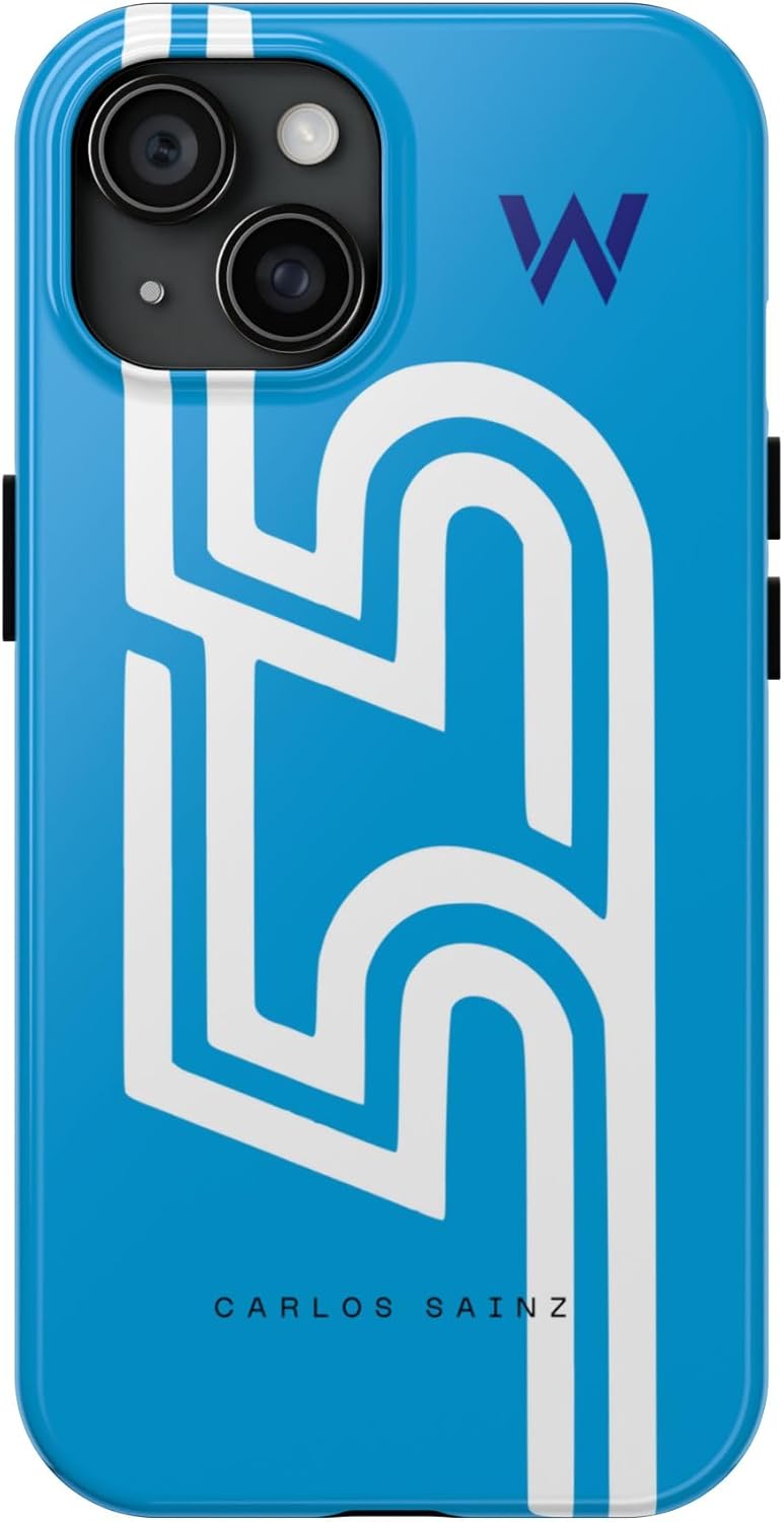 SAI Blue CS 55 Tough Phone Case for Formula Racing Fans Compatible with iPhone 16, 15, 14, 13, 12, 11, X and Samsvng S Series