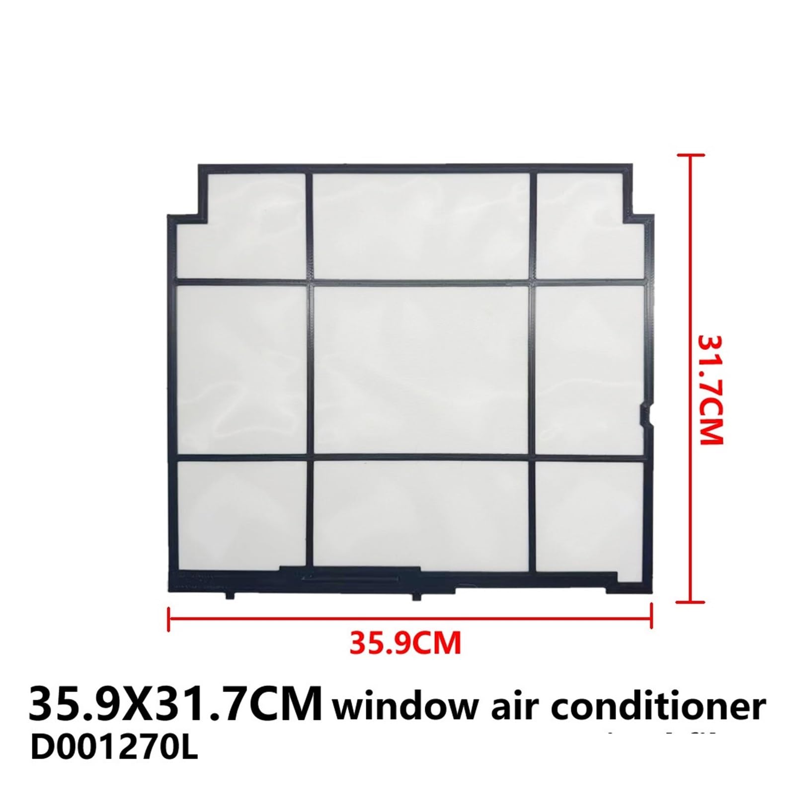 Filtro De Aire Acondicionado D001270, Compatible Con Panasonic, Compatible Con Rasonic, Piezas De Aire Acondicionado Divididas Montadas En Ventana, Tamaño 35,9x31,7 Cm