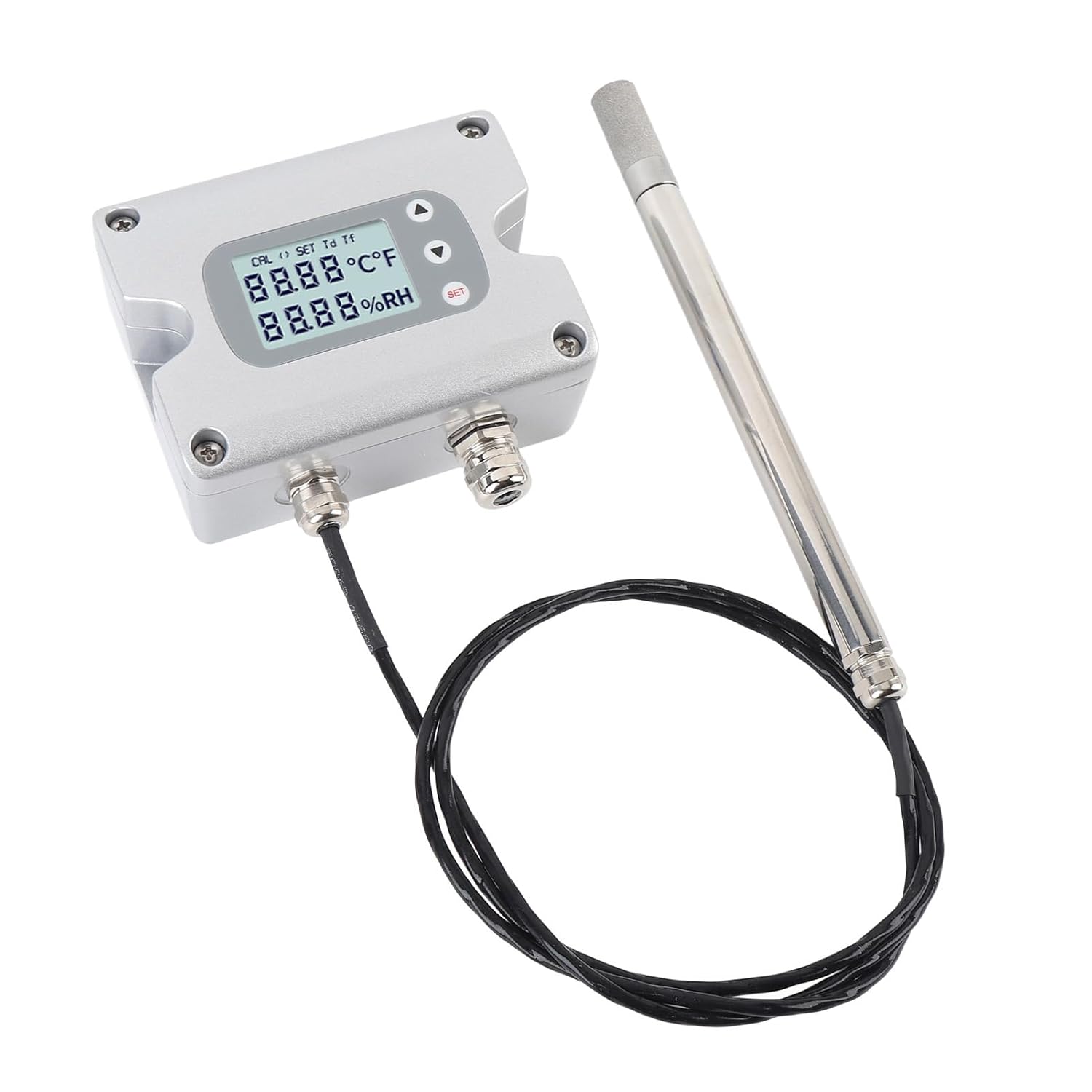 Aluminum Alloy Temperature and Humidity Sensor, Thermistor Sensor, Temperature Range -40 to 356F, Ideal for Industrial Applications