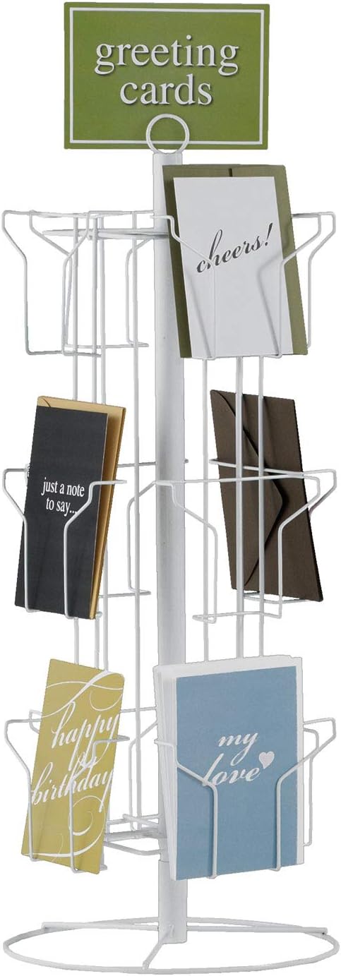 SSWBasics12-Pocket Rotating Greeting Card Rack - 25”H x 12”D