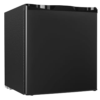 1.7 Cu.Ft Mini Fridge with Freezer, Single Reversible Door Compact Refrigerator, Adjustable Thermostat&Energy Saving Mini Fridge for Bedroom, Dorm, Office, Low Noise, Black - Amazon product rated Grade A