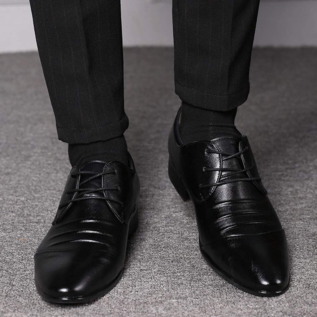 Giacca Cuoco Rossa Scarpe da Uomo in Stile con Lacci in Pelle Vintage Scarpe Casual da Lavoro in Pelle con Punta 30 Anni