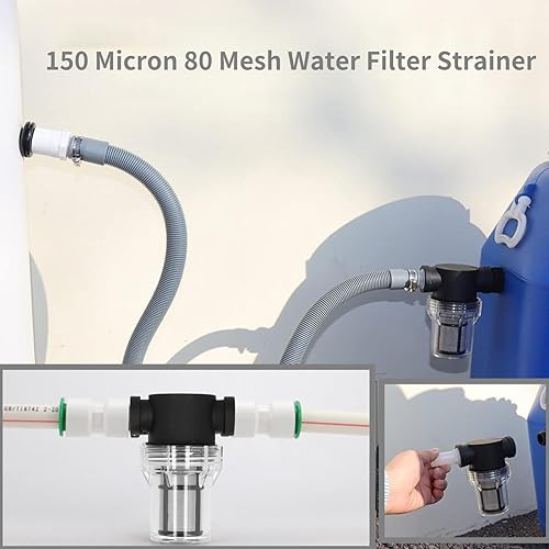 Miniatura 4 de Duokon Filtro de cerveza con 2 púas, 100 mallas para filtrar agua y cerveza en línea filtro de malla