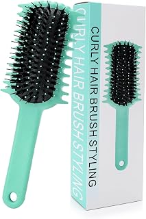 UHACLWS Curly Hair Brush - Volume Curl Defining Detangling Brush for Women's Thick Curls, Reduce Pulling & Breakage (Green)
