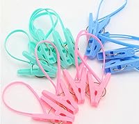 Vista 4 de JCBIZ 24 pinzas de clip para ropa, clip de cuerda multicolor, línea de ropa para colgar, resistente al viento, para colgar calcetines, clavija