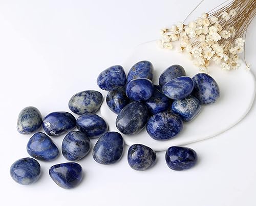 Miniatura 2 de MAIBAOTA Blue Sodalite Stones Bulk Tumbled Crystals Polished Stones Natural Gemstones Decorative Stones for Vase Crstal Stones