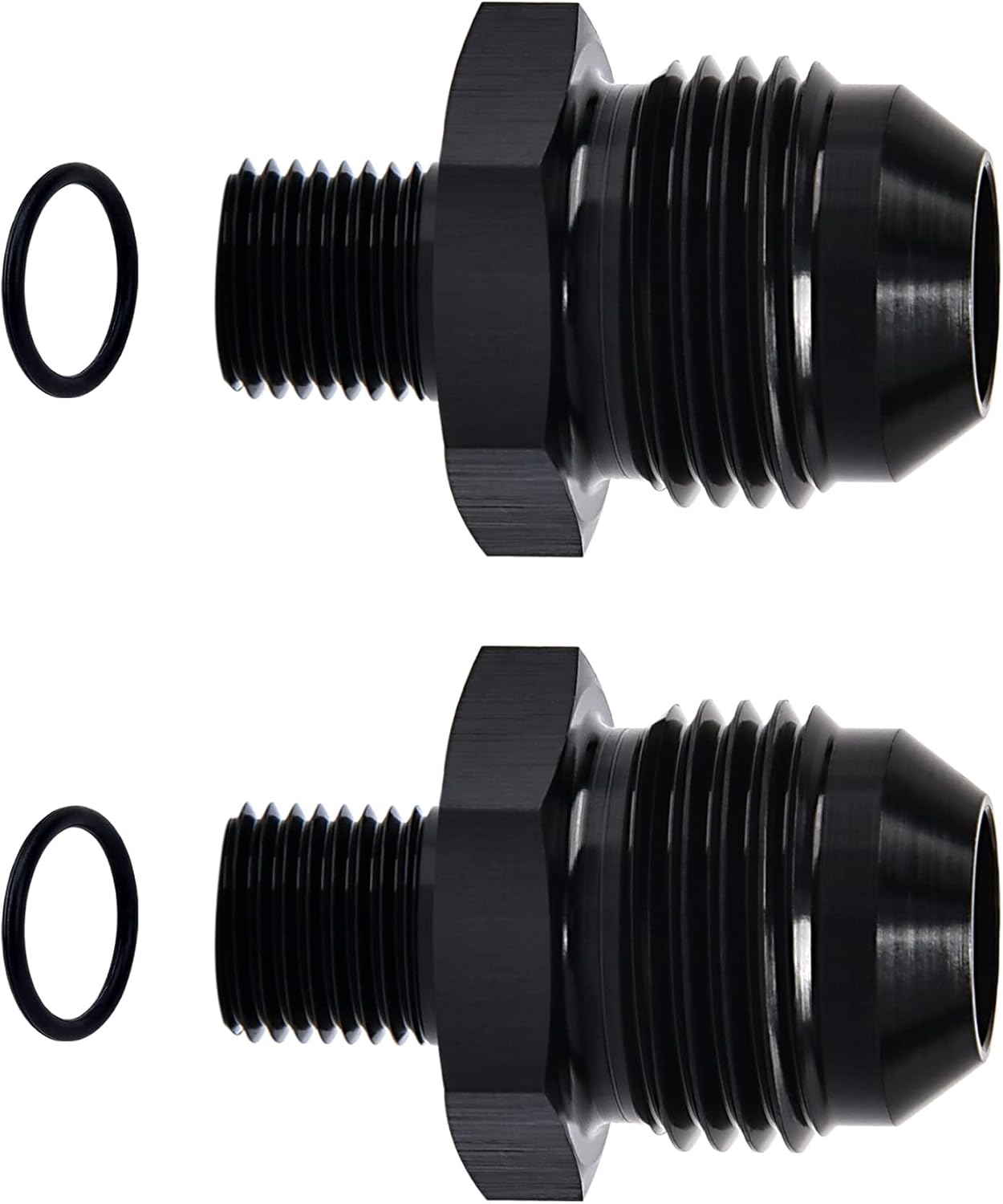 EVIL ENERGY 8AN Male to M10 x 1.0mm Male Metric Thread Fitting 2PCS Bundle with Adjustable 3AN-16AN Wrench Aluminum Red