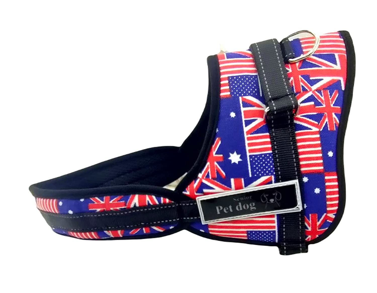 Woofy Dogs Vest Heavy Duty Harness | Non-Pull Soft Padded Body Harness with Strap | Chest Harness with Handle for All Dog - 1Pcs (Medium, British Color) (B0BR5R9L54) Amazon Price History, Amazon Price Tracker