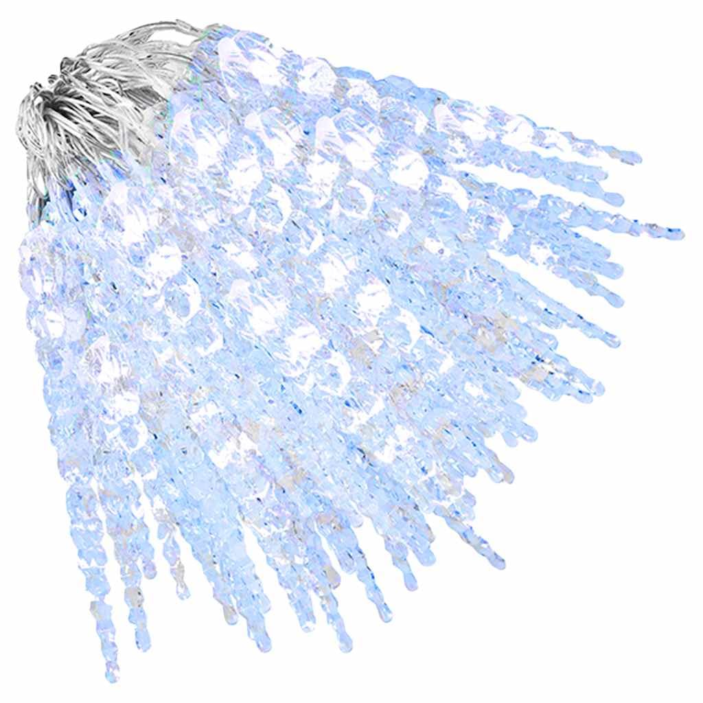 Weihnachts-Eiszapfen-Licht 200 LEDs Kaltweiß 20 m Acryl PVC Lichterkette Weihnachtsbeleuchtung für Innen- und Außenbereich Fenster Garten Balkon mit 8 Lichteffekten energiesparend