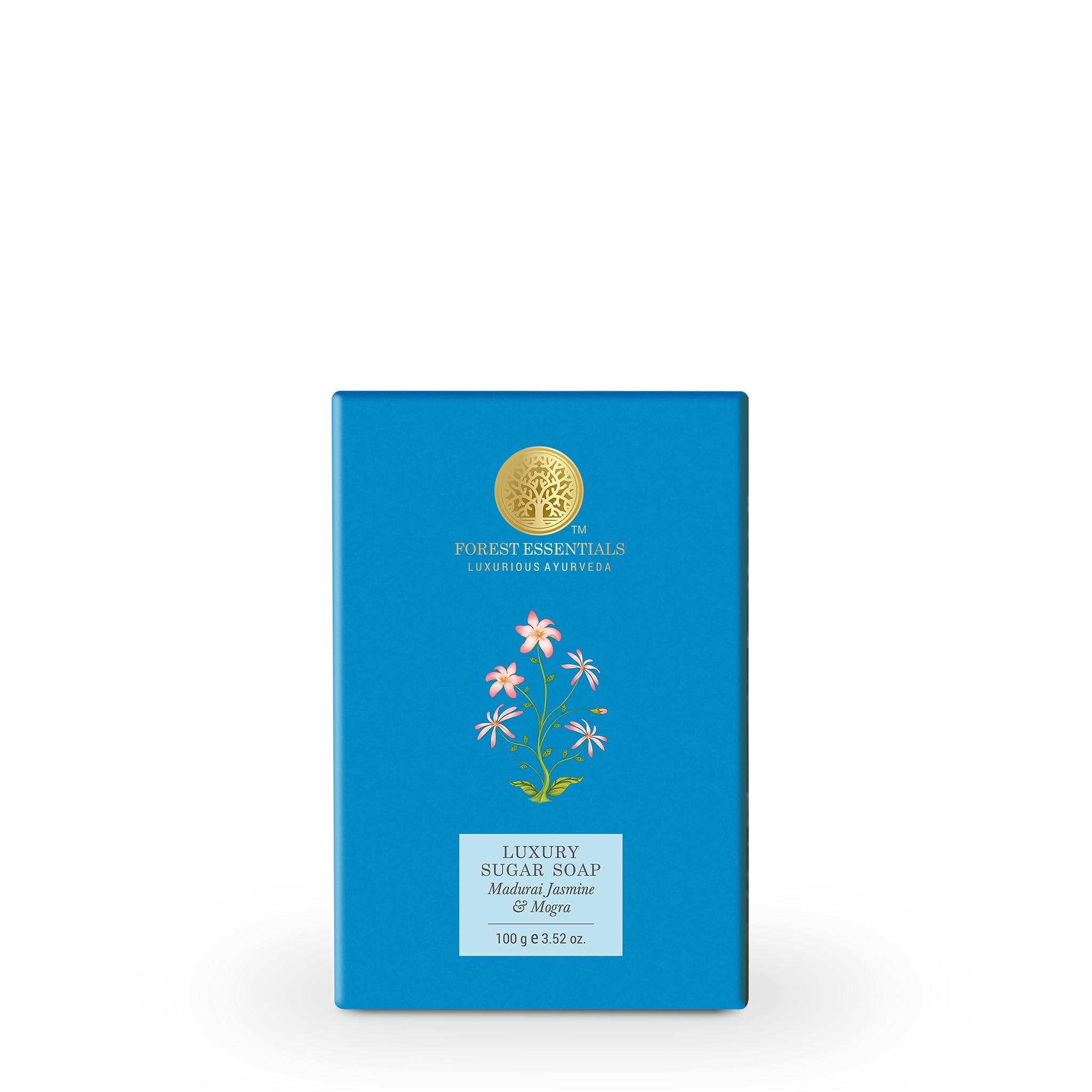 Forest Essentials Madurai Jasmine & Mogra Soap | Ayurvedic Scented Handmade Bath Soap | Gently Cleanses & Softens Skin | With Natural Oils & Raw Cane Sugar