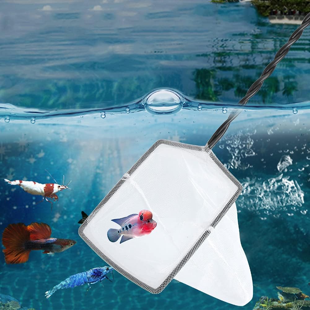 10PCS Fishing Net Set Aquarium Plastic Fishing Mesh Net Aquarium Maintenance Tool Aquarium Accessories for Catching and Handling Fish(5 in)