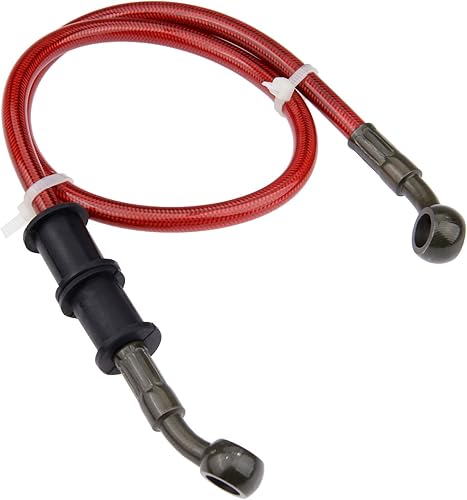 Miniatura 3 de Mtsooning - Manguera de aceite para embrague, freno, de acero trenzado, para motocicleta, tubo, 1 unidad., 60cm, Rojo
