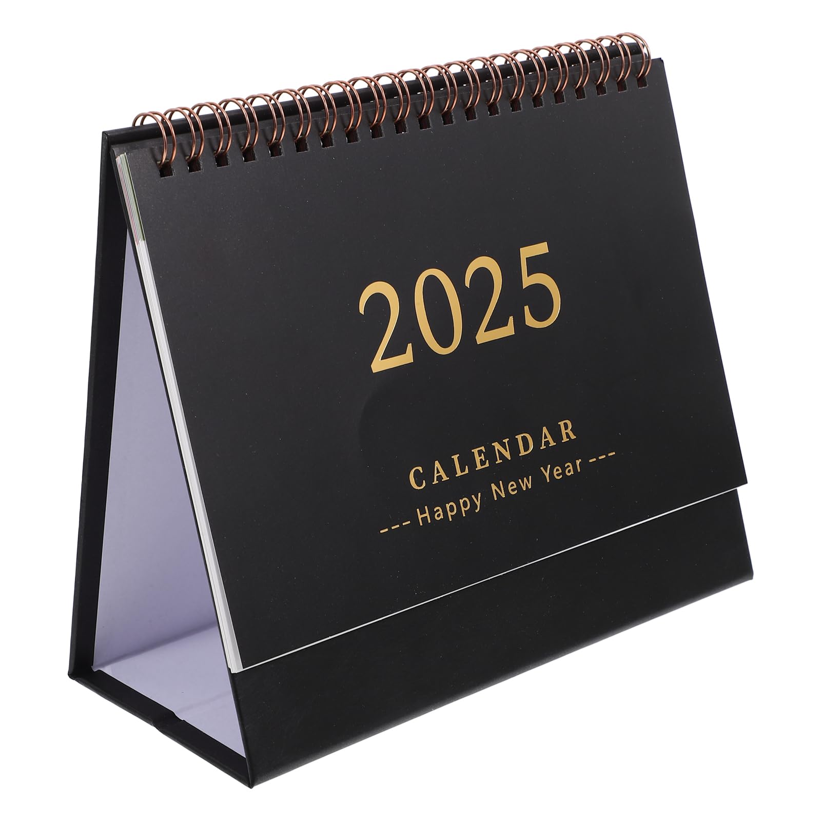 NUOBESTY 2025 Desk Calendar 2024-2025 Desktop Calendar Standing Flip From July 2024 to December 18 Months for Home Office Supplies Black
