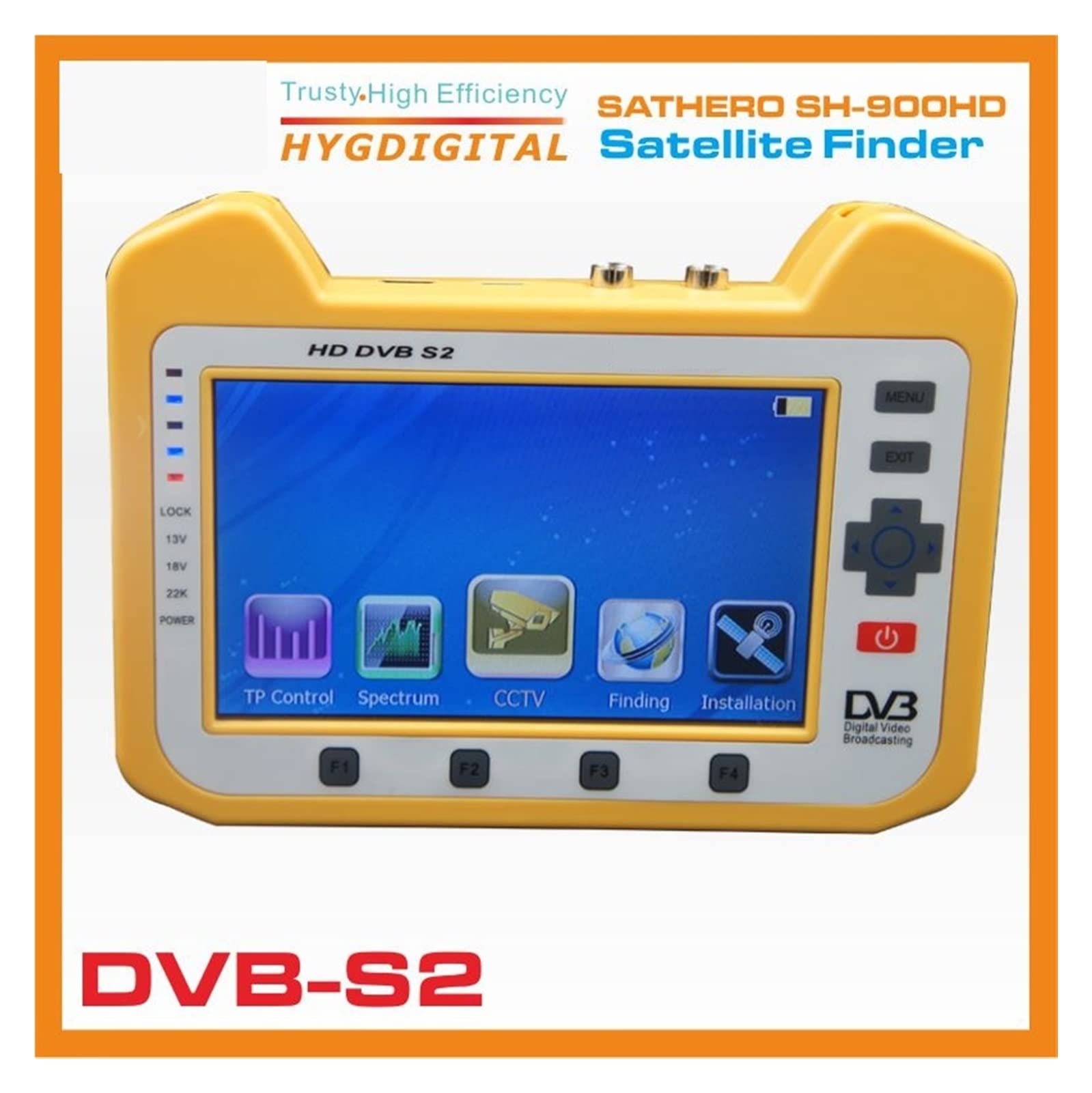 Récepteur Satellite, SH-900HD DVB-S2 Digital Satellite Finder Meter 7inch Dvb-s2 Soutien Cctv Livraison Gratuite(US)