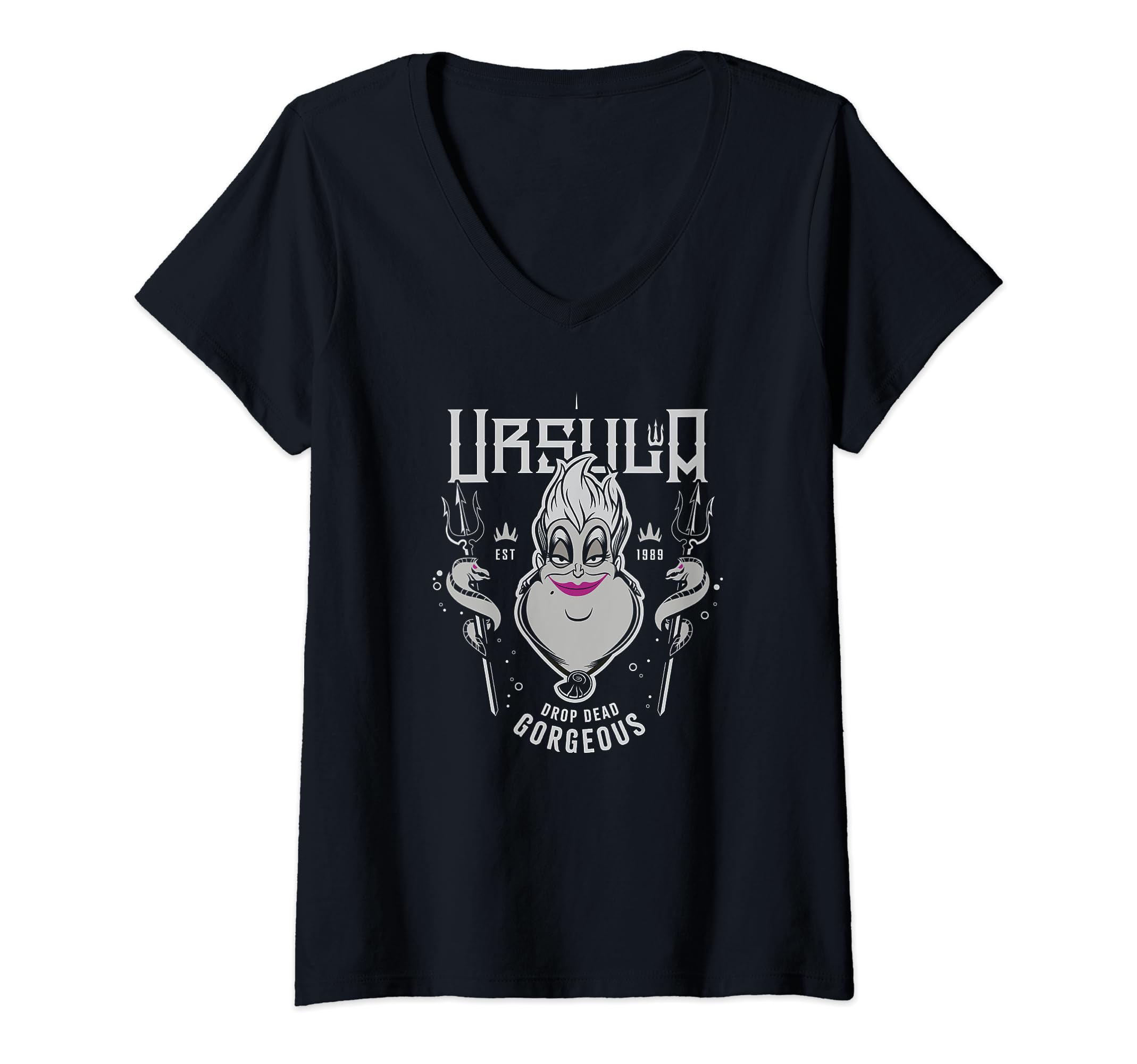 T-shirt Ursula Disney imprimé Drop Dead Gorgeous col V mode