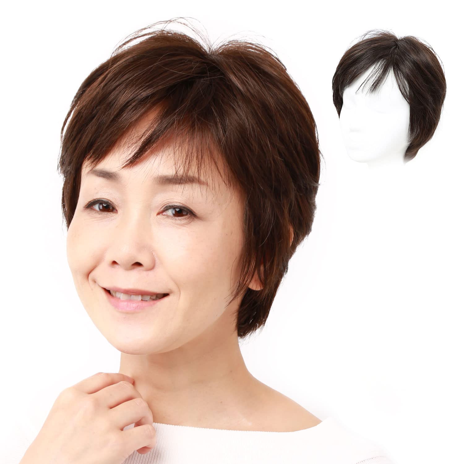(私元気) 医療用 ウィッグ ショートナチュラルショート 抗菌 防臭 UVカット 私元気) 医療用 ウィッグ ショートナチュラルショート 抗菌 防臭