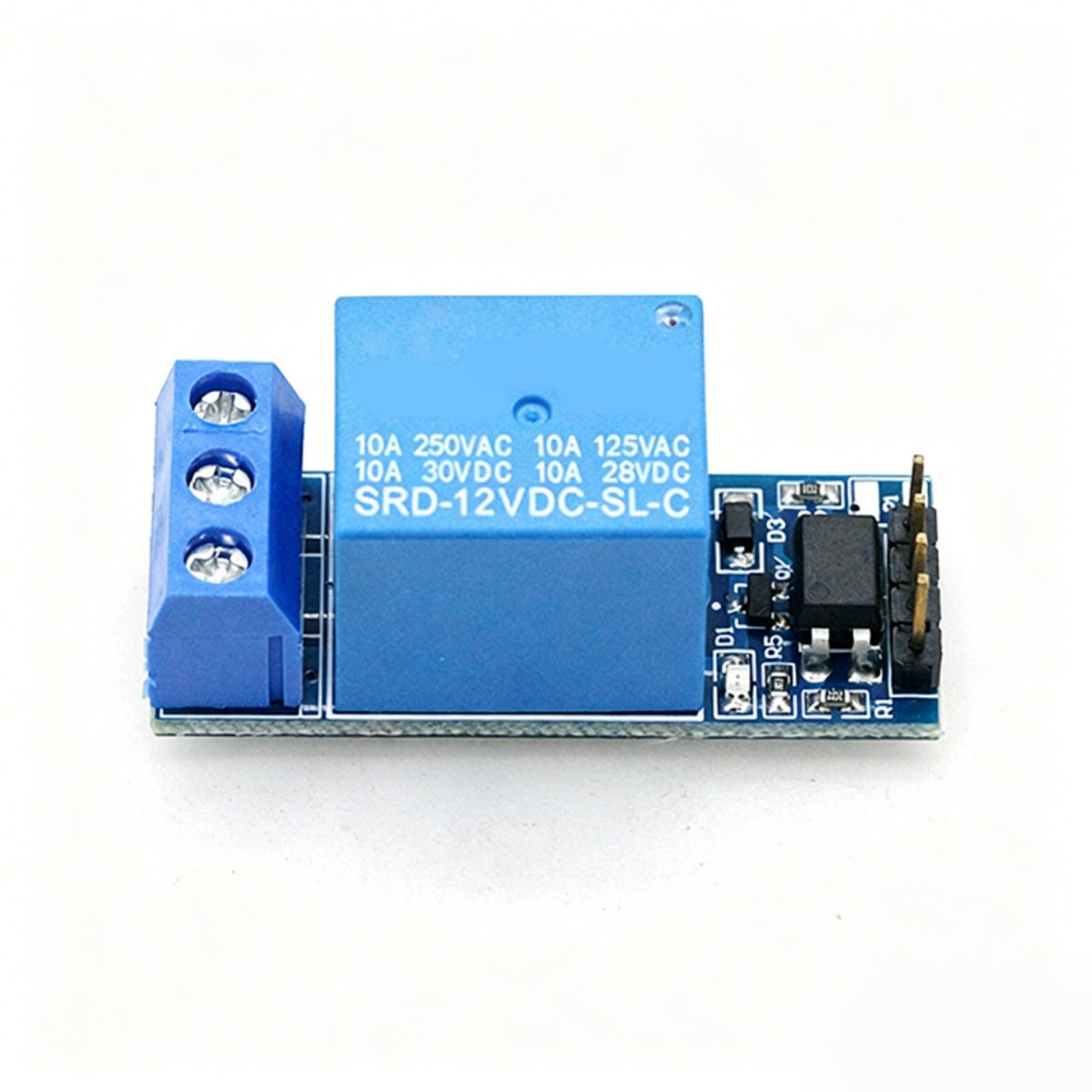 1 Channel 10A Relays Switches with Optocoupler Isolation High or Low Levels Triggering for Automation and Circuits Relays Module