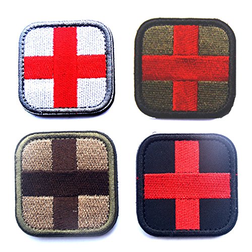OYSTERBOYOyster-Patch Medic Cross Tactical Patch (Black/Green/White/Brown) 4 Pieces